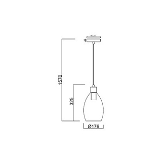 Подвесной светильник  18*157 см, 1*E27 сатин никель Vele Luce Placido VL5055P11