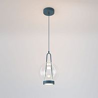 Подвесной светильник 20*20*40-120 см, LED*15W, 3000K, Eurosvet Frasco 50267/1 LED, синий, a069345