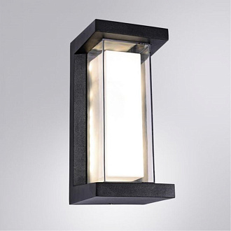 Уличный настенный светильник 26 см, 12W, 4000K, Arte Lamp Ulysses A8510AL-1BK, черный