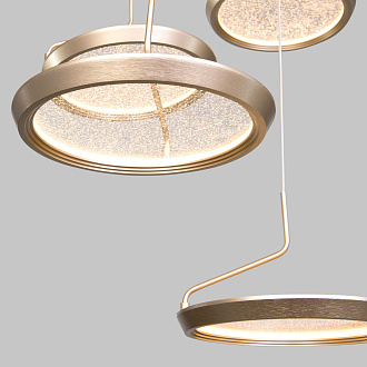 Подвесной светильник 65*65*200 см, LED*75W, 3000K, Eurosvet Crespella 90034/6, золото, a069295
