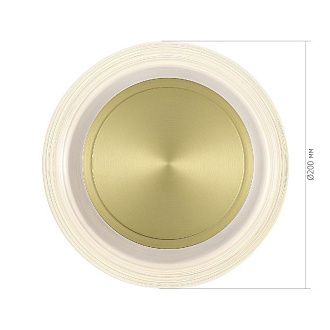 Бра 9,6*20*20 см, 1*LED*7W, 3000K, ST-Luce Frittela SL6239.201.03, золото матовое