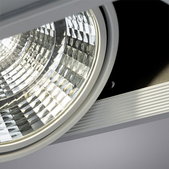 LED светильник 37 см, 50W, 4000K, Arte Lamp Merga A8450PL-2WH, белый-черный, вр 34*15 см