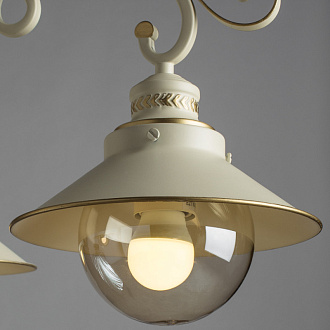 Люстра Arte Lamp A4577PL-3WG, диаметр 61 см, белый с золотом