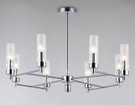 Люстра со стеклянными плафонами на штанге **52- см, 8*E14*40W, K, Ambrella Light High Light LH55152, хром