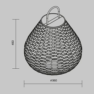 Садово-парковый светильник 36*45 см, LED, 5W, 3000К, Maytoni Plet OSL599FL-L5B3K черный