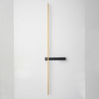 Настенный светильник 99 см, 9W, 3000-6000K, Crystal Lux CLT 077W1000 BL-BS, черный-латунь