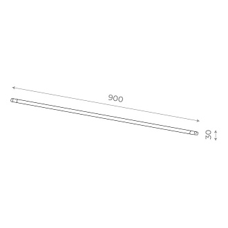 Коннектор 90*3*3 см, ST-Luce Techno ST1653.429.00 черный