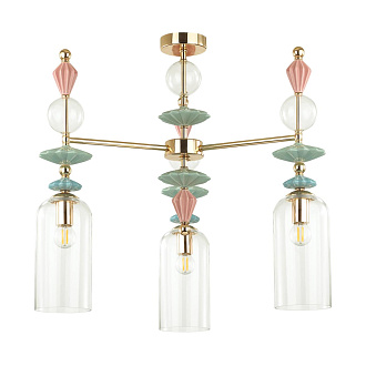 Подвесная люстра диаметр 65 см Odeon Light Bizet 4855/3C Золото