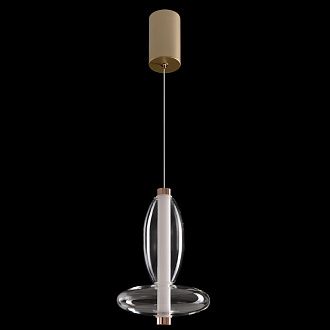 Светильник 18 см, 10W, 3000K, Crystal Lux QUASAR SP10W LED TRANSPARENT, золото