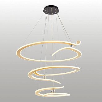 Люстра подвесная *81*70-150 см, 1*LED*113W, 3000-4300-5700K, Lussole Hale LSP-7380, матовое золото
