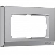 W0081806 Рамка для двойной розетки Stark, серебряный Werkel, 4690389162091