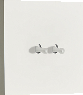 Donel N96 Переключатель на 2 тумблера, Каплевидный, 10AX 250V, Белый, серия DT, DT108DWH