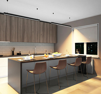 Светильник 125 см, 30W, 3000K, Denkirs DK9123-BK, черный