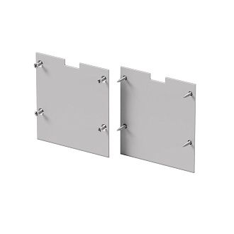 Комплект заглушек (для профиля 50×50) 2 шт., ALM-5050-S-EC 642046, *5*5 см, Maytoni Led Strip 642046, Серебро