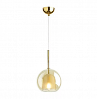 Подвесной светильник Odeon Light Leva 4697/1, диаметр 20 см, золото-янтарный