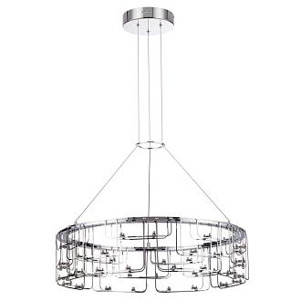 Подвесной светильник *62*-221 см, 88*LED*44W, 3000K, Odeon Light ZAHA 7059/44L, хром