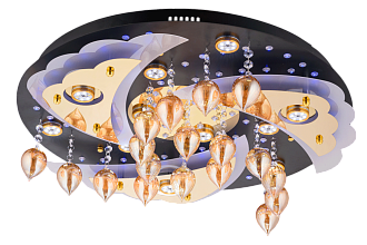 Люстра Ø600 x H180, мм, 12*3W(36W), BK+GD MIX(Чёрный+Золото) Sfera Sveta 8270/12 BK+GD MIX