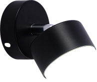 Бра Ø80 x H110, мм, 1*15W, BK+CR (Черный+Хром) Rilon GX3750-1 BK+CR