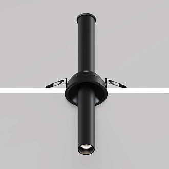 Встраиваемый светильник 3*3*31,6 см, LED, 7W, 4000К, Maytoni Technical Focus T C140RS-L300-7W4K-B черный, вр 7,5 см