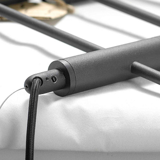 Подвесной светильник 50 см, Lussole HURON LSP-8156-CL черный