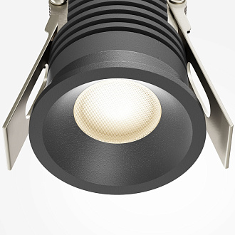 Встраиваемый светильник 3,9*3,9*5,1 см, LED, 7W, 3000К, Maytoni Technical MINI DL059-7W3K-B черный, вр 3,5 см