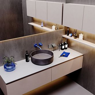 Розетка встраиваемая Voltum S70 с заземлением, защитными шторками и крышкой 16А, сталь пластик Soft touch VLS040305