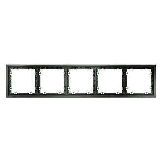 Рамка пластиковая Voltum S70 на 5 постов, титан пластик Soft touch VLS100506