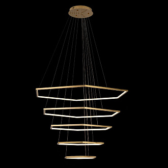 Светильник 120+100+80+60+40 см, 5*LED*122W, 3000К Loft It 10016/5 Ring, Золото