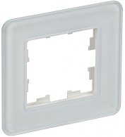BRITE Рамка 1-мест. РУ-1-2-Бр стекло бел. RE IEK