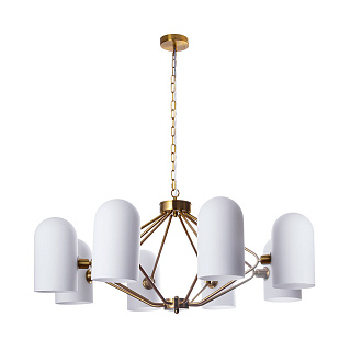 Люстра 35*86 см, 8*E14, 40W, Arte Lamp Cassel A5454LM-8PB, Полированная Медь