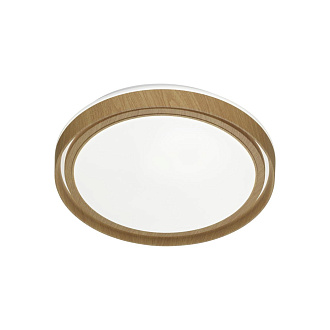 Cветильник 29,5*7,5 см, LED 18W, 4000 К, IP43, белый/коричневый, пластик Sonex Rux Wood, 7640/AL
