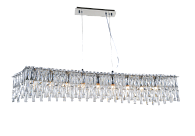 Люстра L1200 x W220 x H230, мм, 9*40W (360W), CHROME+CLEAR (Хром + Прозрачный Хрусталь) NewRgy 5724R/9A CHROME+CLEAR