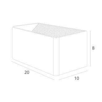 Бра 20*10*8 см,10W, 3000K Led Arte Lamp A1422AP-1GY серый