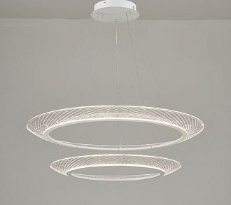 Люстра Ø800 (600) x H1200, мм, 62W 4000K, WH (БЕЛЫЙ) NewRgy 2360P-280WH WH