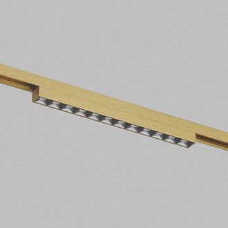 Светильник на шине 23,2*1,9*2,7 см, *LED*910Lm, 3000-4000-6000K, Denkirs Shine Grill Zigbee DK5971-SB, сатинированная латунь