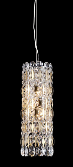 Светильник подвесной 14 см, Crystal Lux LIRICA SP3 CHROME/GOLD-TRANSPARENT Хром