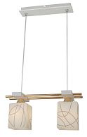 Люстра L400 x W150 x H990, мм, 2*40W (80W), FGD+WH (Золото+Белый) Sfera Sveta 85662/2P FGD+WH
