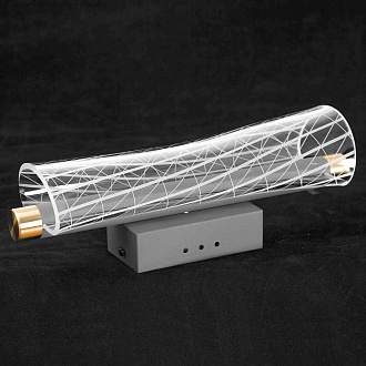 Бра настенное 10*31-31 см, 1*LED, 8W, 4000K, Lussole Calvert LSP-7369, черный
