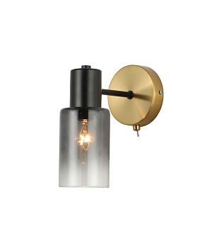 Бра L180 x W100 x H195, мм, 1*40W, BLACK+GOLD (Черный+золото) Rilon 85717/1W COPPER+BLACK