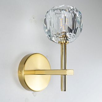Бра Boule de Cristal Single Sconce Brass 22*11*22 см, 1*G9*40W, ImperiumLoft 44.234, Латунь