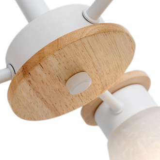 Потолочная люстра Arte Lamp Tyler A1031PL-3WH, диаметр 51 см ,белый-дерево