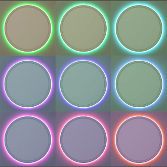 Светильник с пультом 40*2,5 см, LED+RGB 40W, 3000-5000K CL738320EL Бейсик Лайн Белый  