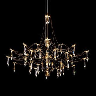 Подвесная люстра 80 см, 22W, 3000K, Loft IT Mira 10588/800 Gold Asfour, золото