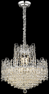 Подвесная люстра 50*50*130 см, 12*E14, 480W, Wertmark  WE154.12.103 хром