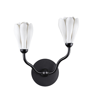 Бра 2*G4 LED*5W Odeon Light Gardi 5090/2W, черный матовый