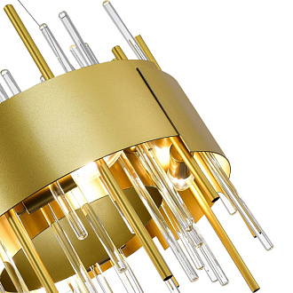 Люстра подвесная 40 см, 320W, ST LUCE OLVERA SL1633.203.08 Матовое золото