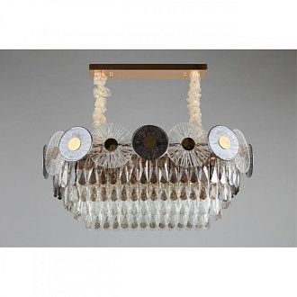 Подвесная люстра 72*36*50-85 см, E14, 40W, Aployt Zibille APL.769.03.11, золотой