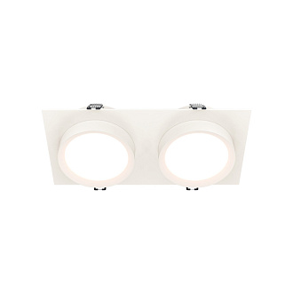 Встраиваемый светильник 22*11*4,5 см, 2 GX53*15W Hoop DL086-02-GX53-SQ-W Maytoni Downlight, Белый, вр 9*19,5 см