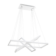 Подвесной cветильник 80*40*120 см, LED 140W, 3000 / 6000K, Белый, Матовый LED4U L11001-3HL WH