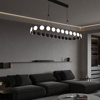 Подвесной светильник 110*39*150 см, *LED, 69W, 3000 Eurosvet Tapioca 90332/26, черный